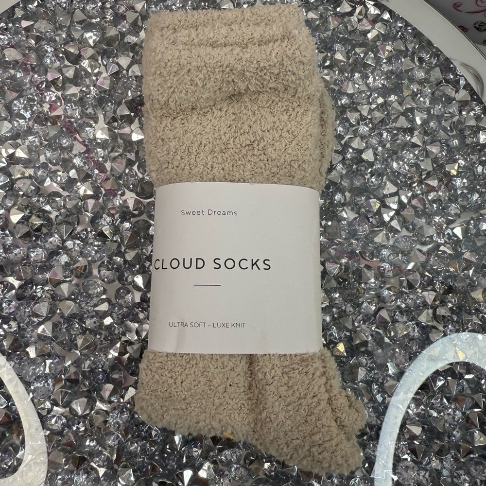 Cloud socks, sweet dreams, ultrasoft, Ultra-Soft Women's Plush Socks โ Beige